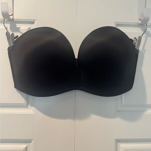 NWOT Delimira Deep V Strapless Padded Bra Underwire Womens Size Large Wrap 38D